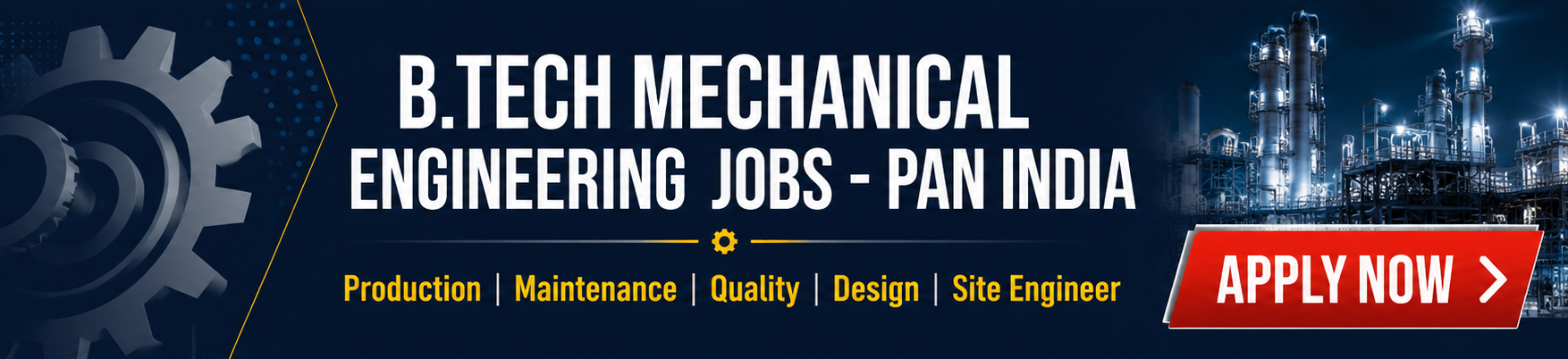 B.Tech Mechanical Engineering Jobs in India