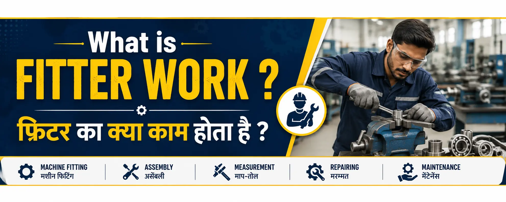 What is Fitter Work? फिटर का क्या काम होता है? ITI Fitter Machine Fitting, Assembly, Measurement, Repairing और Maintenance Work
