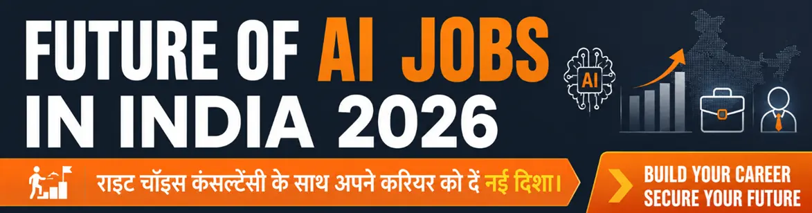 Future of AI Jobs in India 2026 - AI Career Opportunities, Artificial Intelligence Jobs and Right Choice Consultancy Banner